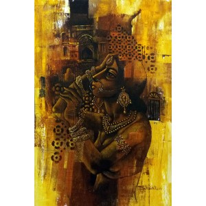 Shaista Momin, Untitled, 24 x 36 Inch, Acrylic on Canvas, Figurative Painting, AC-SHM-010